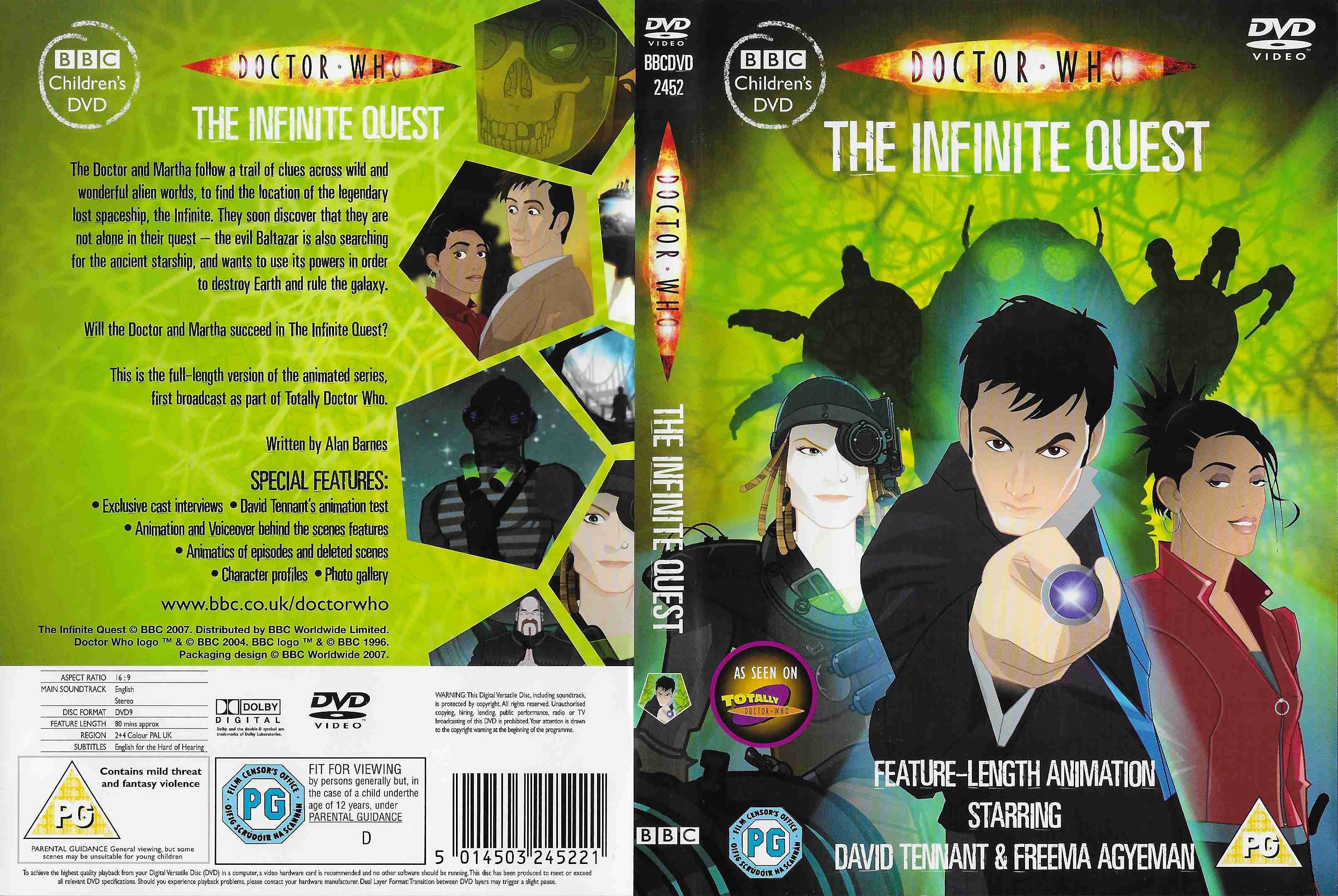 Picture of BBCDVD 2452 Doctor Who - The infinite quest by artist Alan Barnes from the BBC records and Tapes library